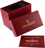 Peugeot Men’s Vintage Tank Shape 14K Gold Plated Wrist Watch with Roman Numeral Dial - Image 4