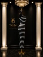 Tatishe Striped Bodycon Dress - Image 3
