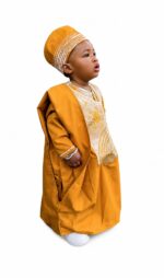 Gold African Baby Traditional Outfit - Image 2