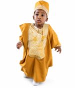 Gold African Baby Traditional Outfit