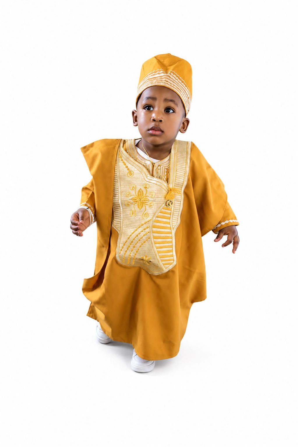 I4 Gold African Baby Traditional Outfit - Image 1